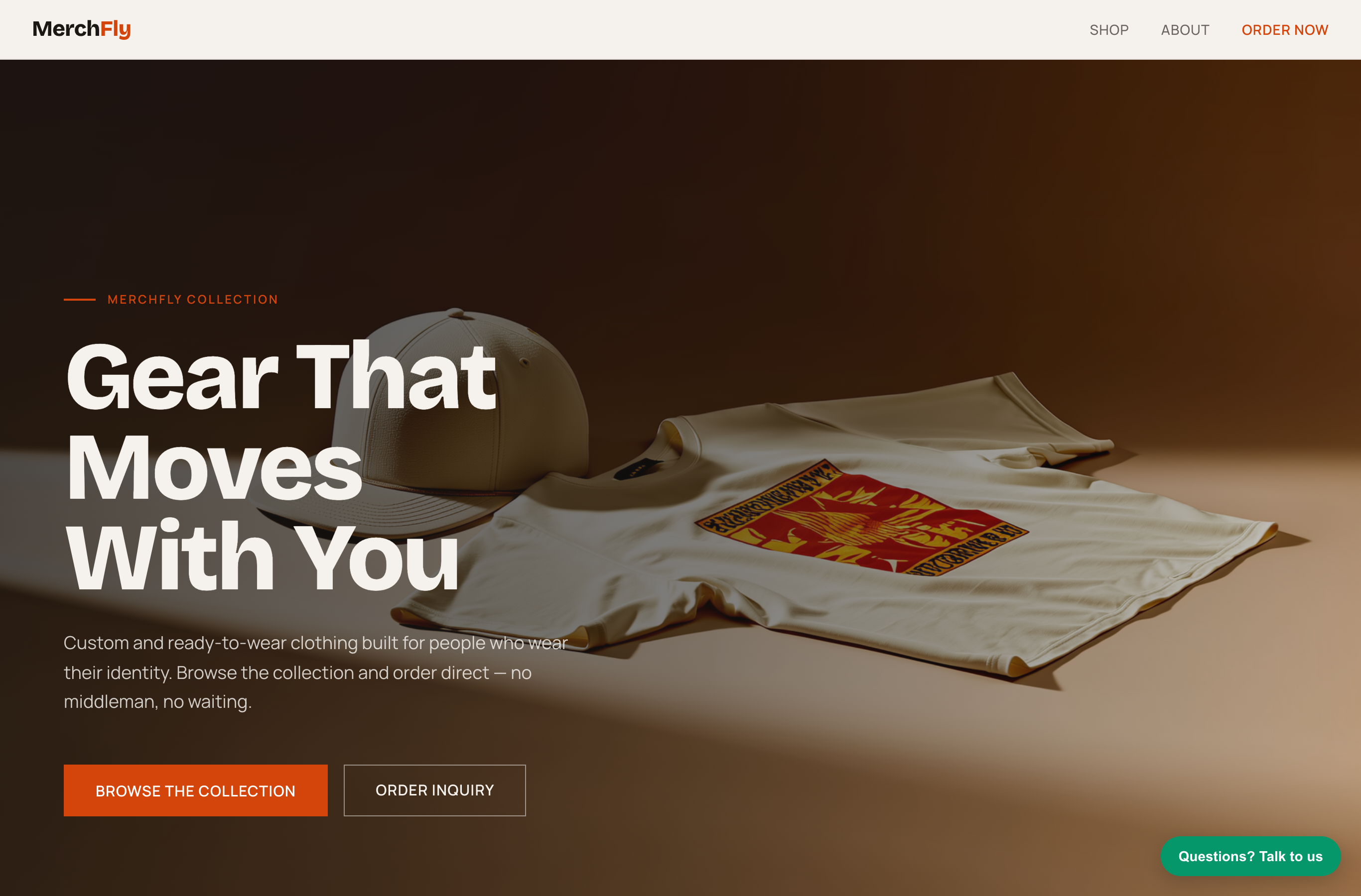 Website SiteFly generated for MerchFly — retail / e-commerce