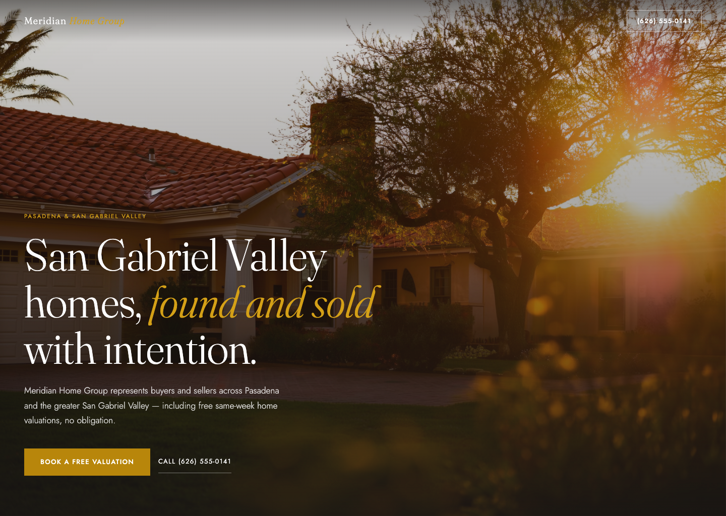 SiteFly engine demo — a valuation-lead website for a real estate agency